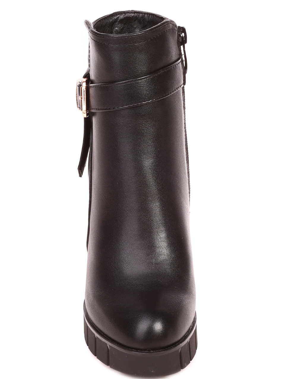 Елегантни дамски боти на ток в черно 2R-21750 black