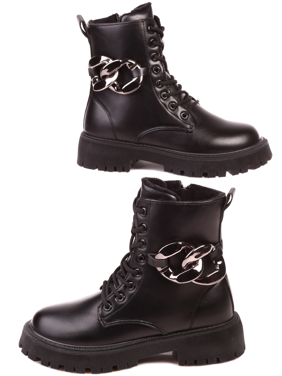 Ежедневни дамски боти в черно  2U-21694 black