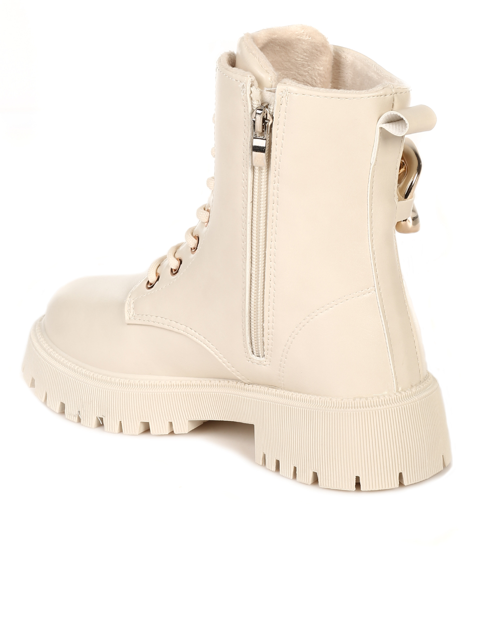 Ежедневни дамски боти в бежово 2U-21694 beige