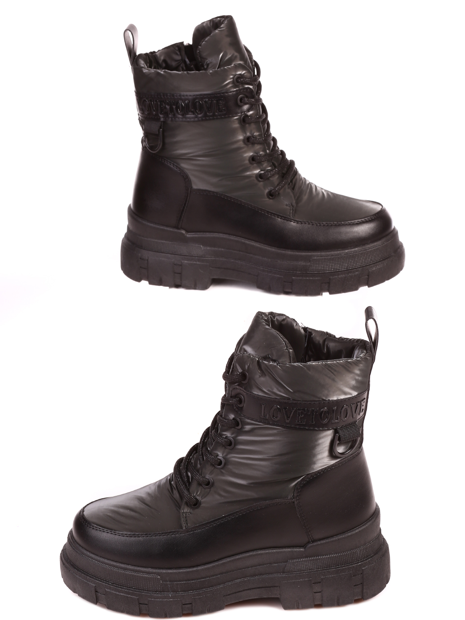 Ежедневни дамски топли апрески в сиво 2U-21698 dk.grey