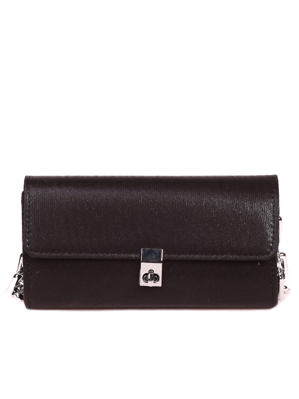 Официална дамска чанта-клъч в черно 9AG-21831 all black