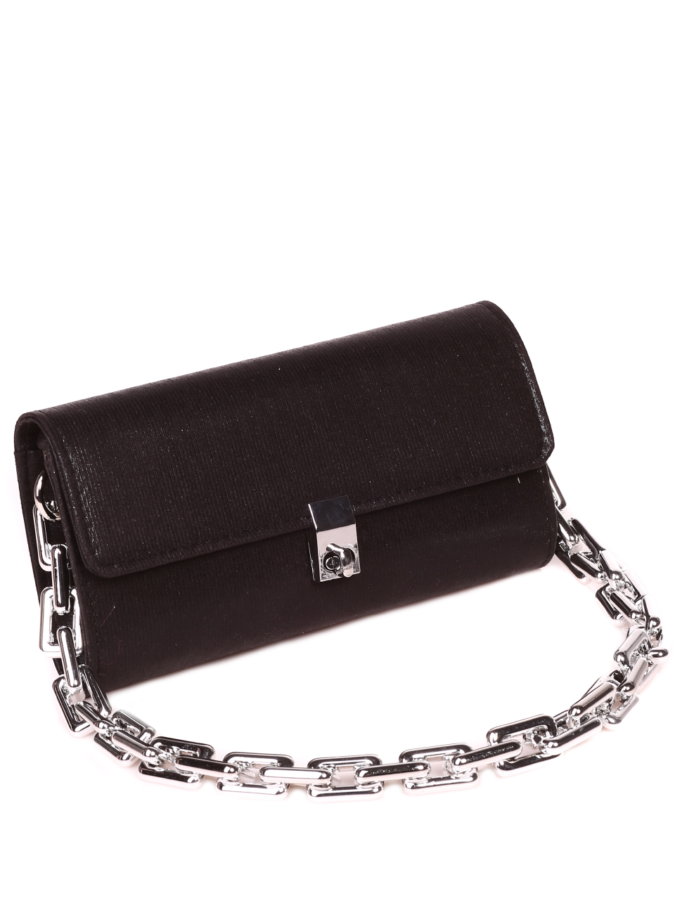Официална дамска чанта-клъч в черно 9AG-21831 all black