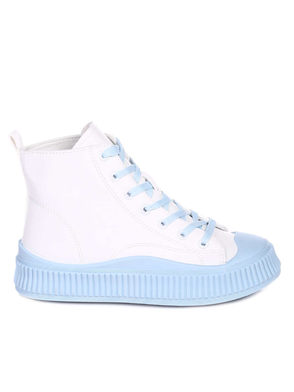 Ежедневни дамски обувки в бяло и синьо 2U-22032 white/blue