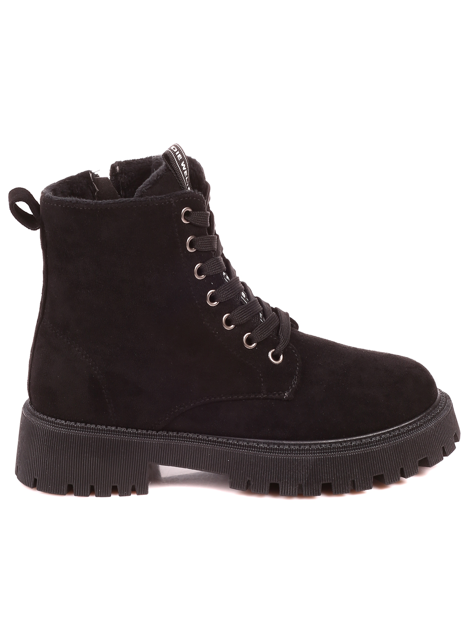 Ежедневни дамски боти в черно 2U-21731 black mf