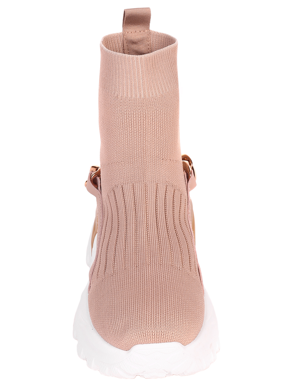 Ежедневни дамски боти на платформа в бежово 2U-21834 beige