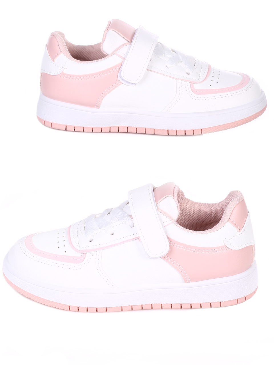 Ежедневни детски обувки в бяло и розово 18U-22001 white/pink
