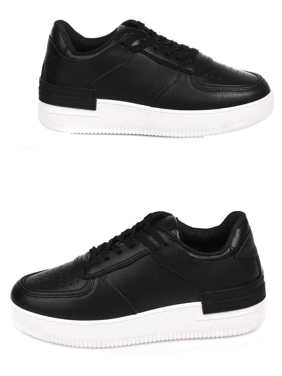Ежедневни дамски кецове в черно 3U-22002 black