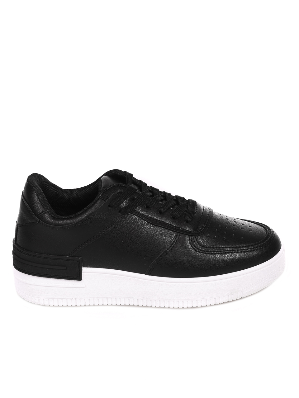 Ежедневни дамски кецове в черно 3U-22002 black