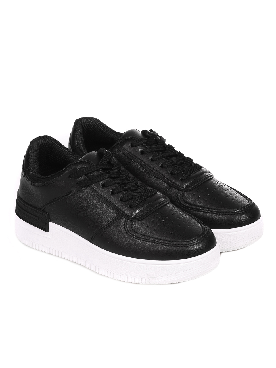 Ежедневни дамски кецове в черно 3U-22002 black