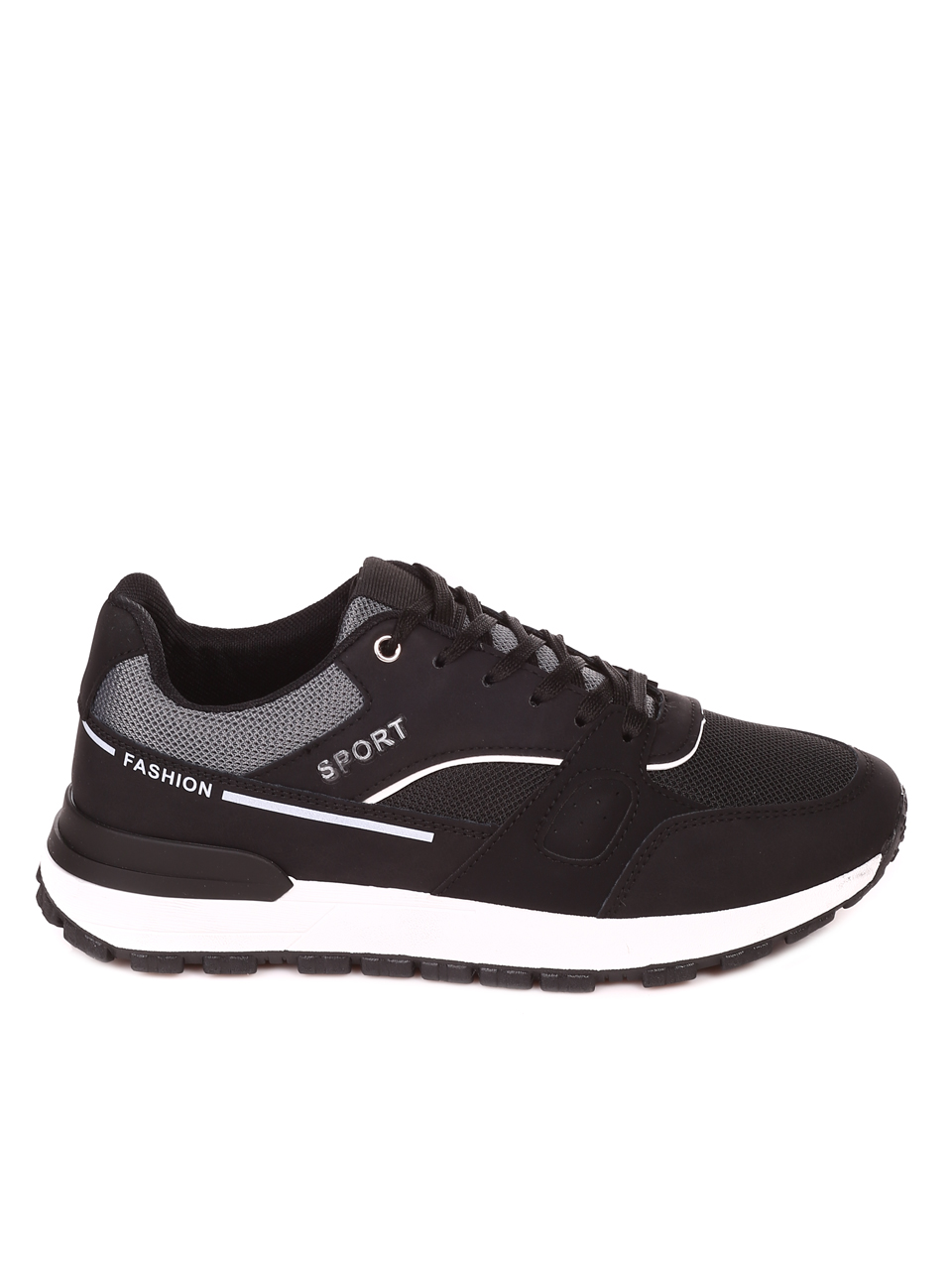 Ежедневни мъжки обувки в черно 7U-22019 black