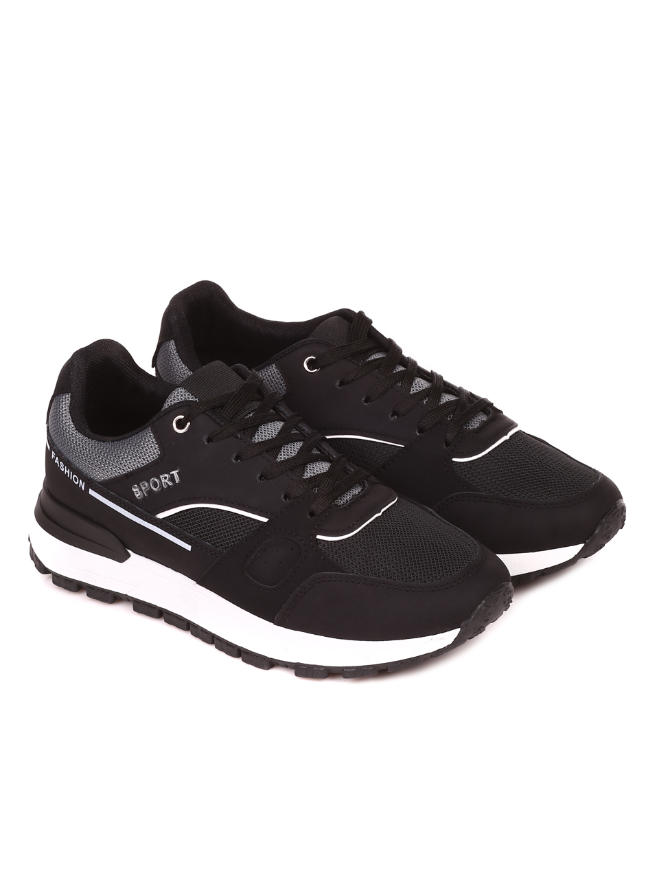 Ежедневни мъжки обувки в черно 7U-22019 black