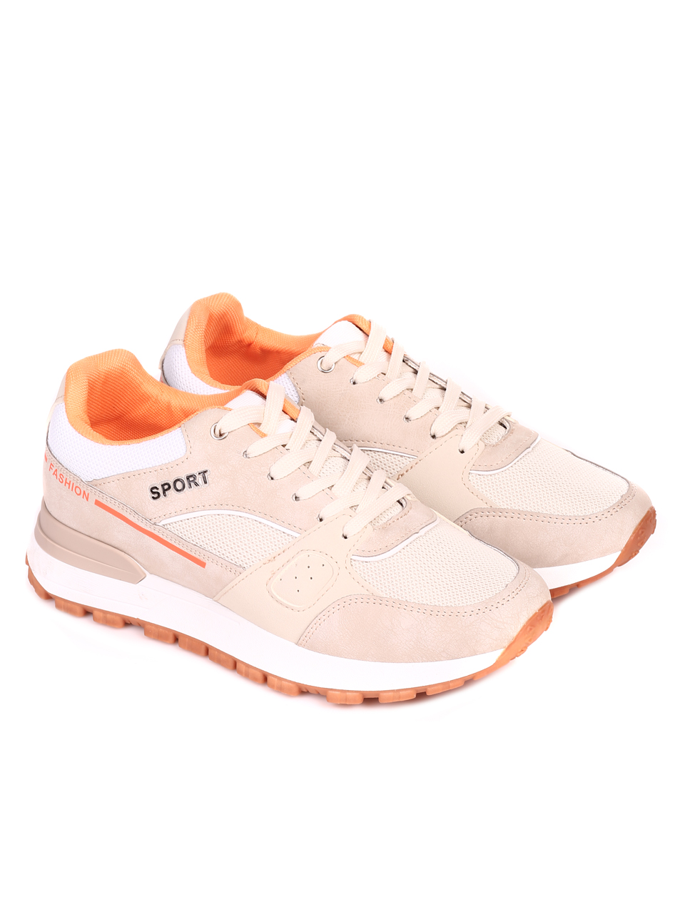 Ежедневни мъжки обувки в бежово 7U-22019 beige