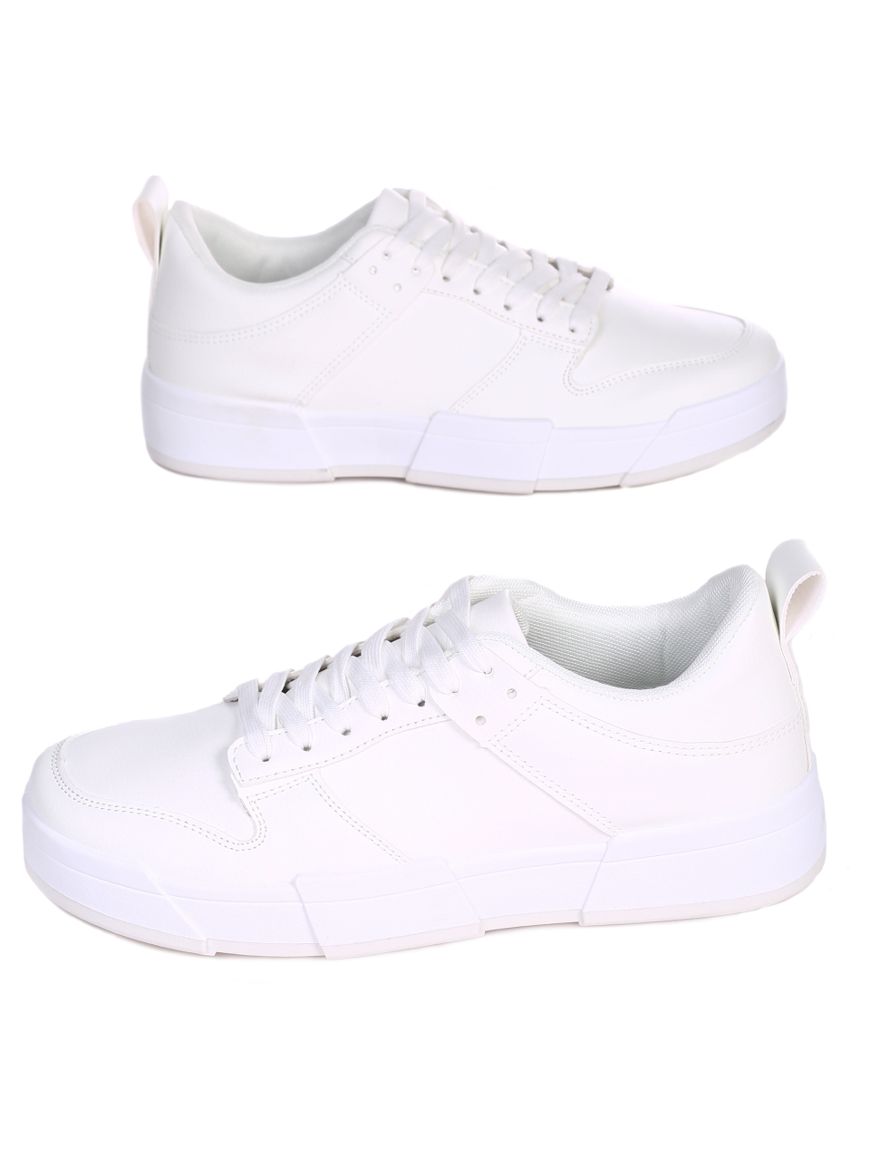 Ежедневни мъжки обувки в бяло 7U-22020 white