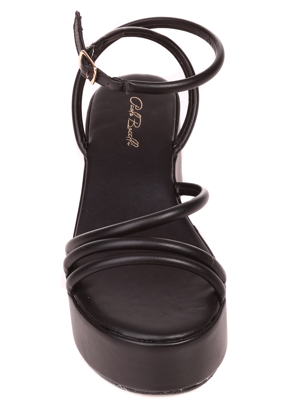 Ежедневни дамски сандали на платформа в черно 4M-22261 black