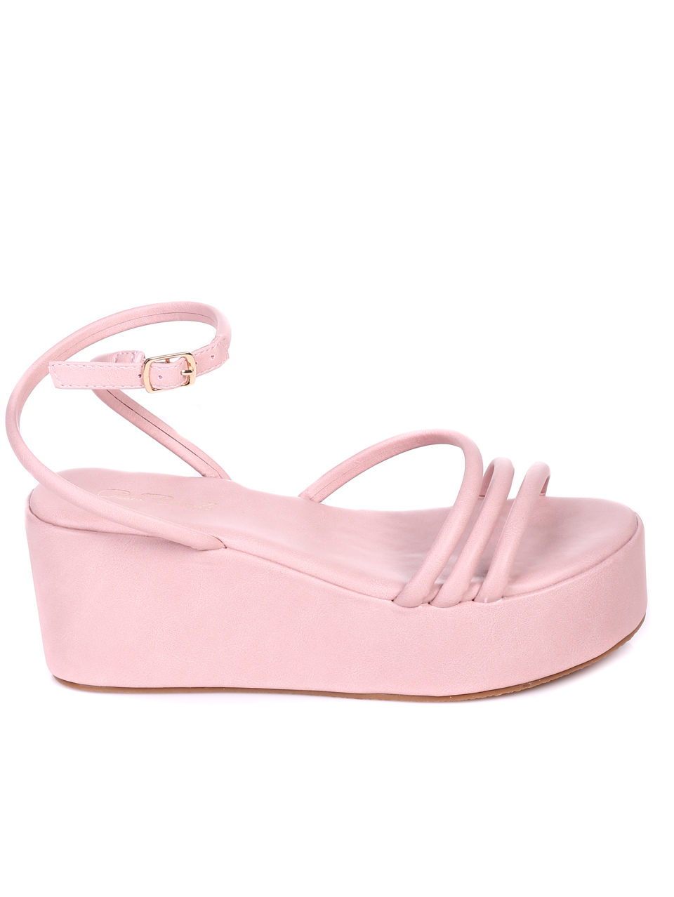 Ежедневни дамски сандали на платформа в розово 4M-22261 pink