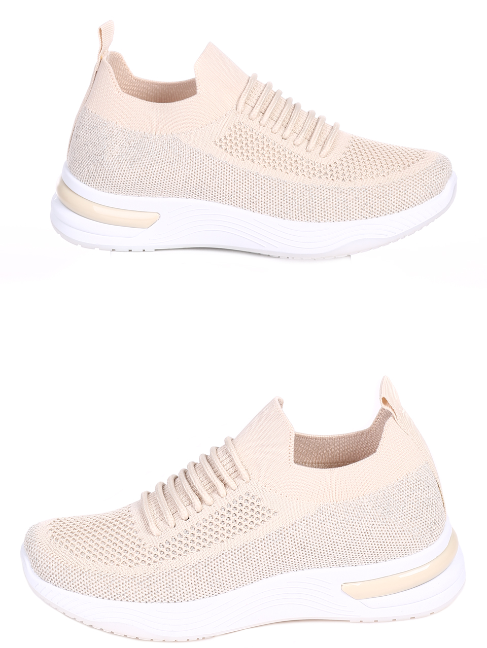 Ежедневни дамски обувки в бежово 3U-22047 beige