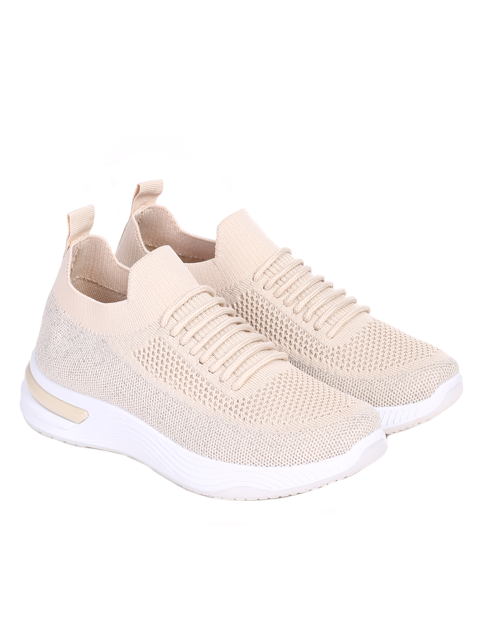 Ежедневни дамски обувки в бежово 3U-22047 beige