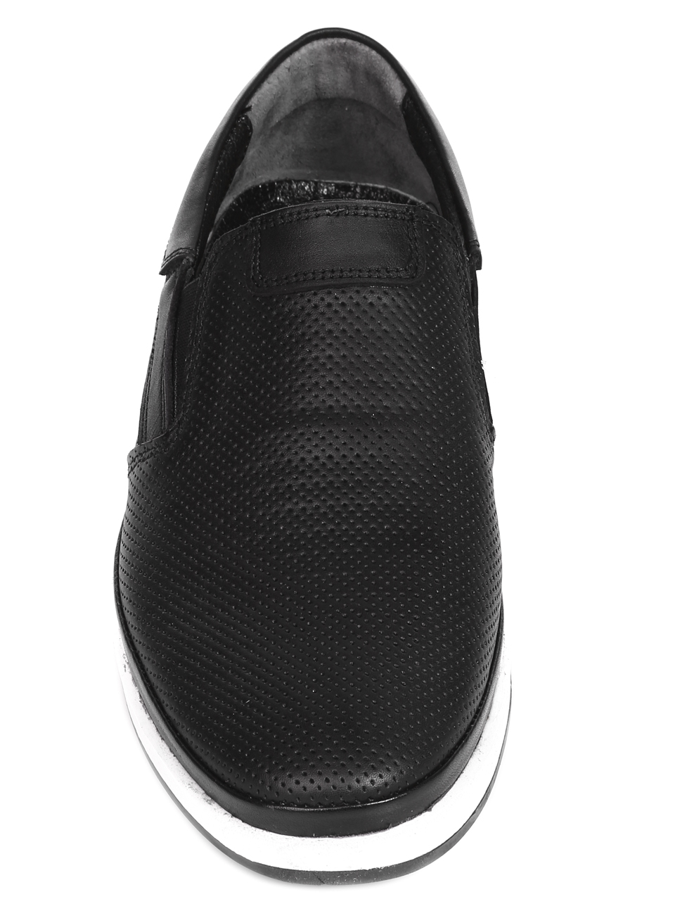 Ежедневни мъжки обувки от естествена  кожа 7AT-22325 black