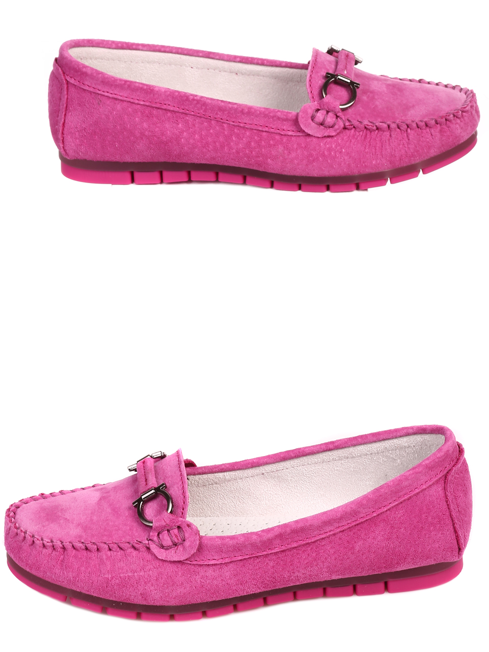 Ежедневни дамски обувки от велур в цвят фуксия 3AF-22105 fuchsia