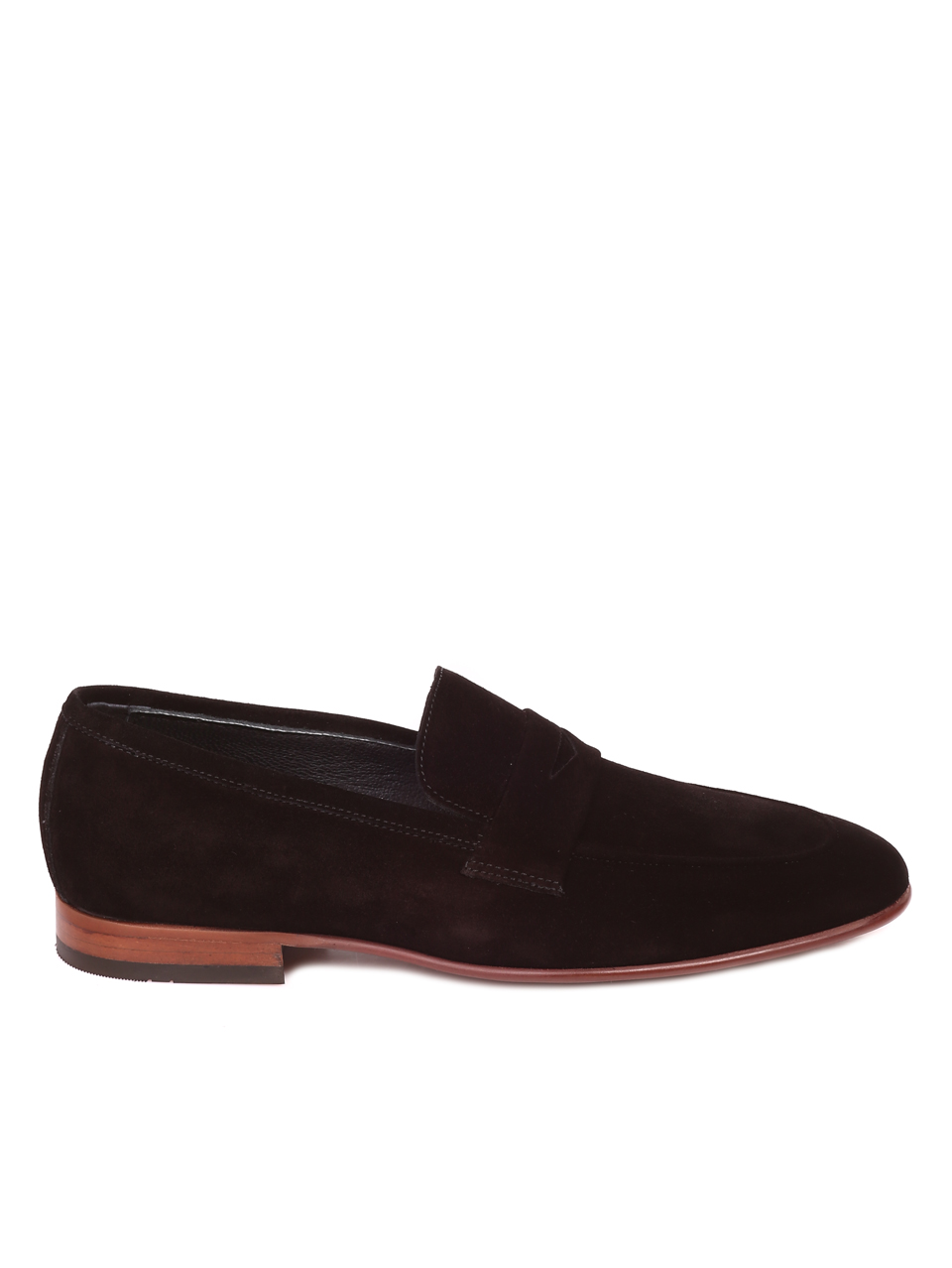 Ежедневни мъжки обувки от естествен велур 7AT-22278 black