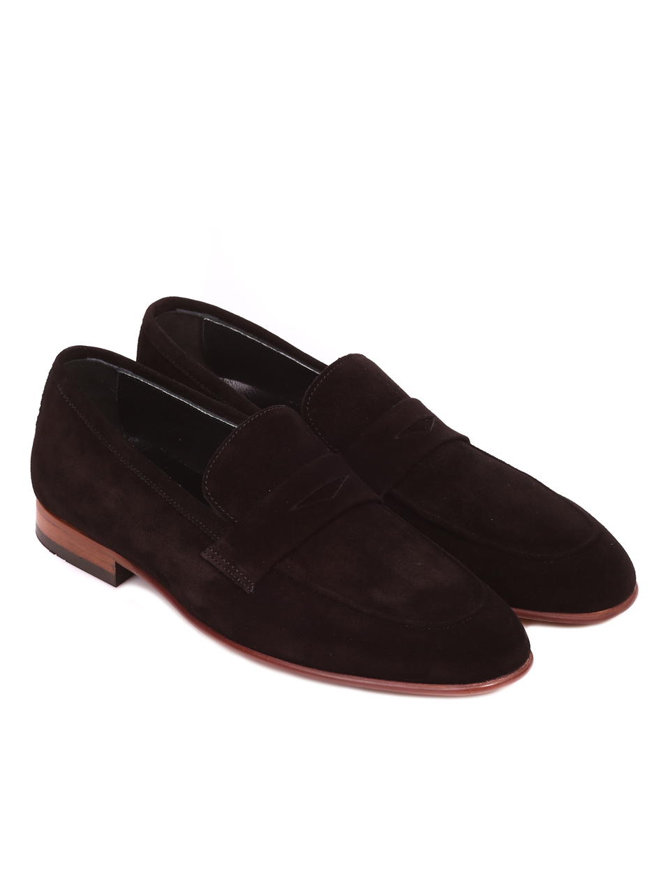 Ежедневни мъжки обувки от естествен велур 7AT-22278 black