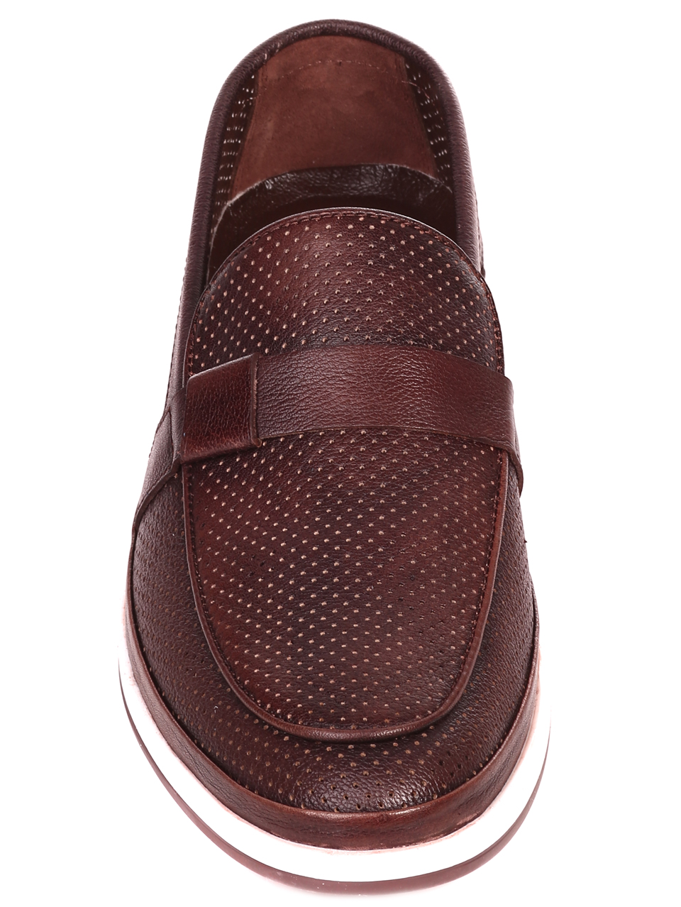 Ежедневни мъжки обувки от естествена кожа 7AT-22285 brown