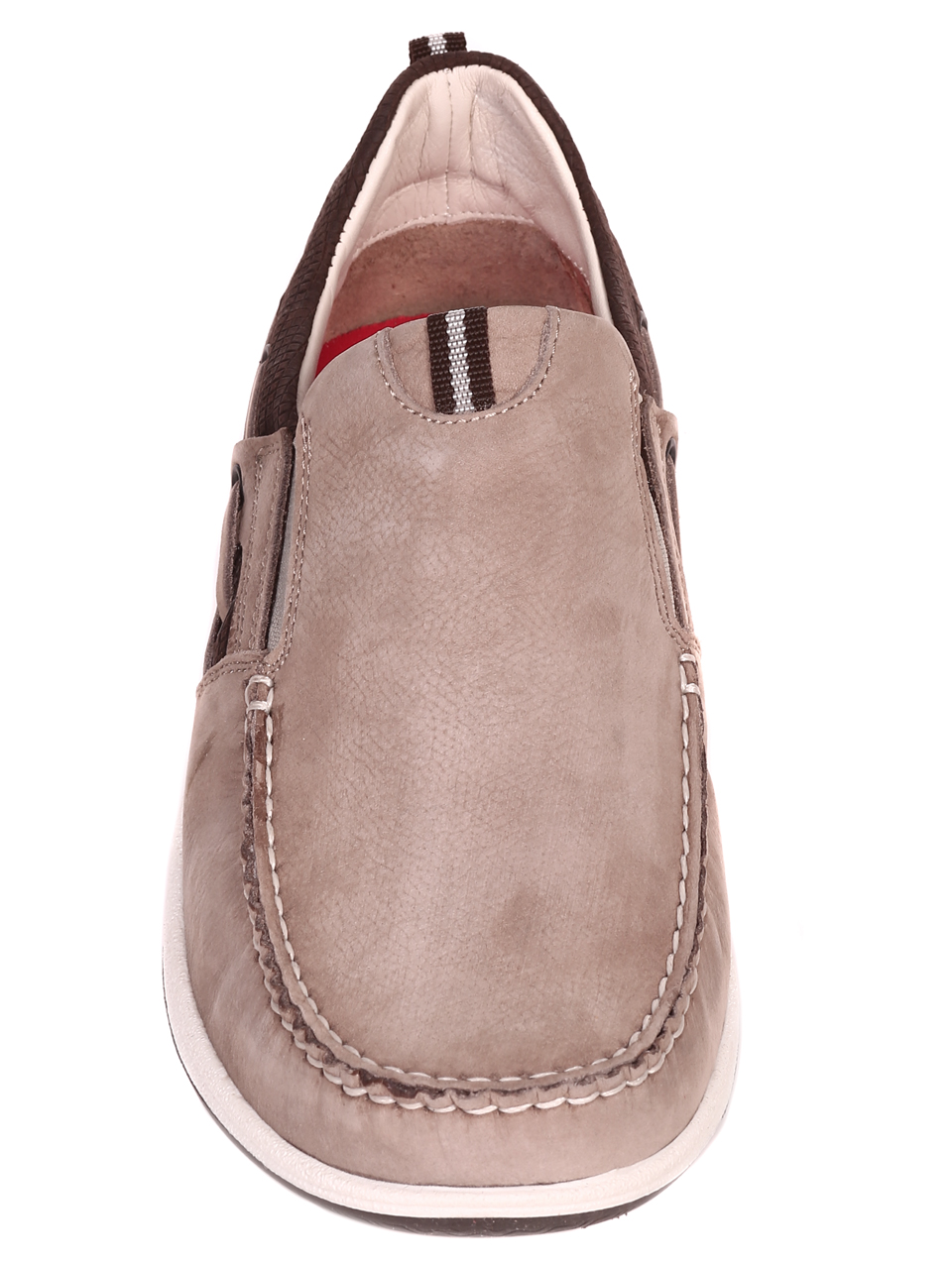 Ежедневни мъжки обувки от естествен набук 7AT-22288 beige