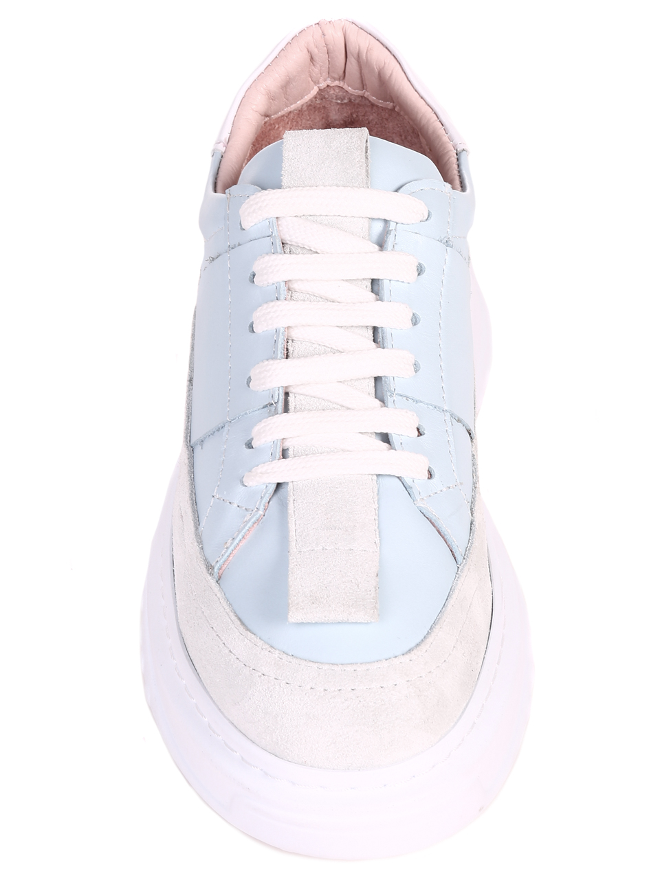 Ежедневни дамски обувки от естествена кожа 3AT-22305 blue
