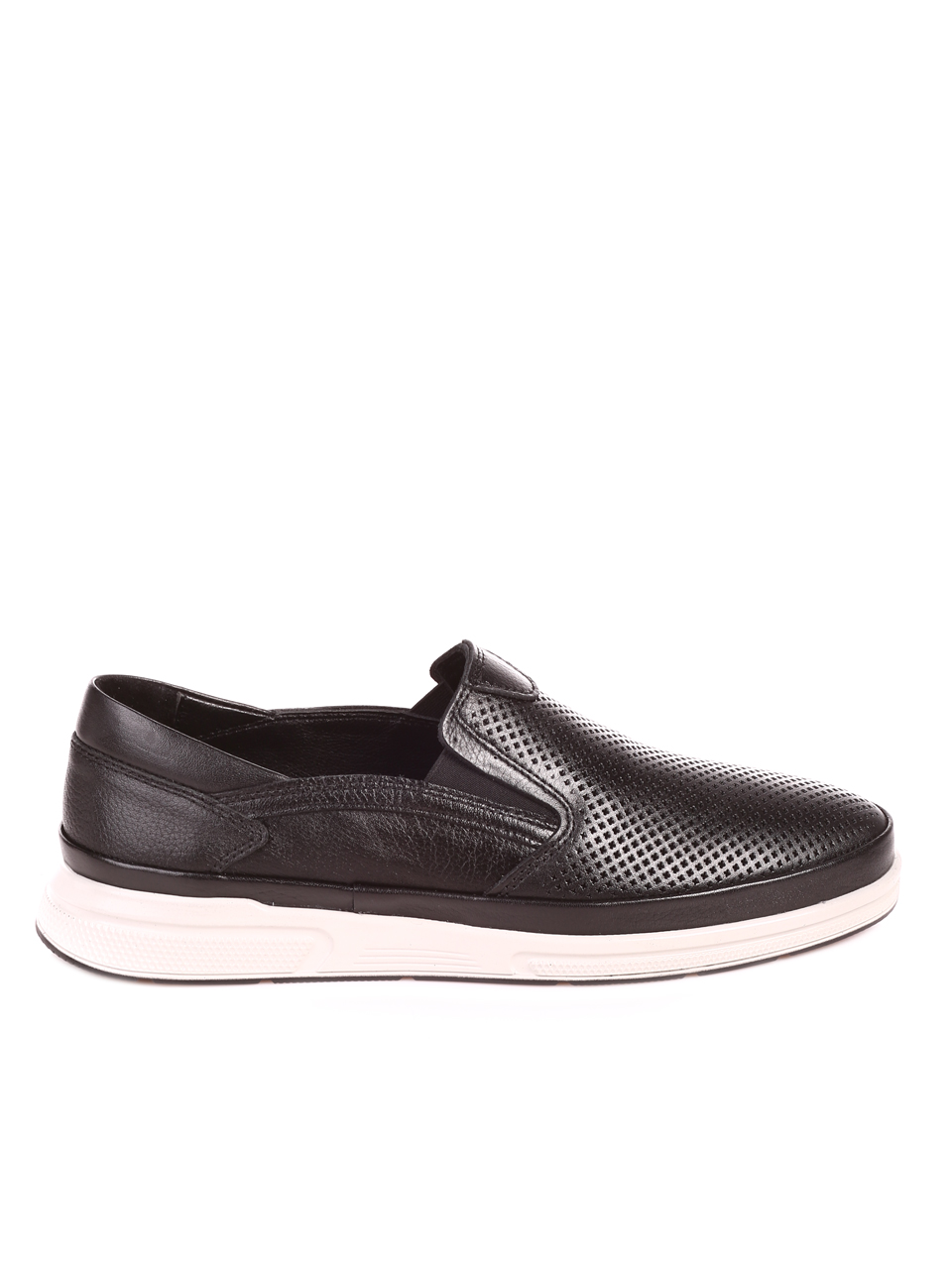 Ежедневни мъжки обувки от естествена кожа 7AT-22326 black