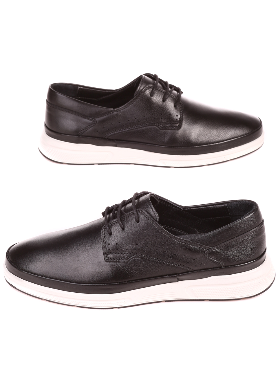 Ежедневни мъжки обувки от естествена кожа  7AT-22327 black