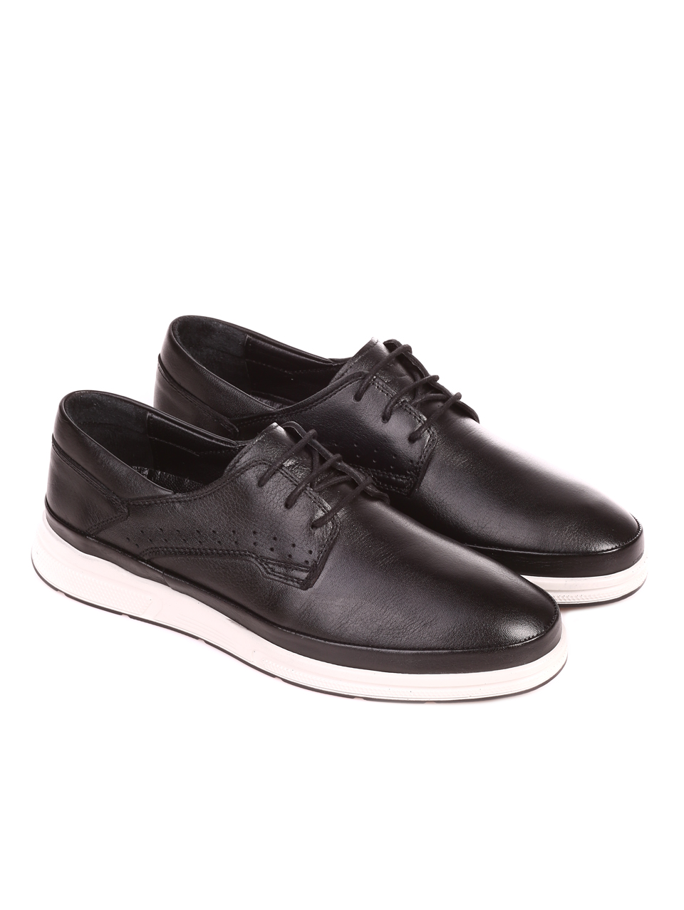 Ежедневни мъжки обувки от естествена кожа  7AT-22327 black