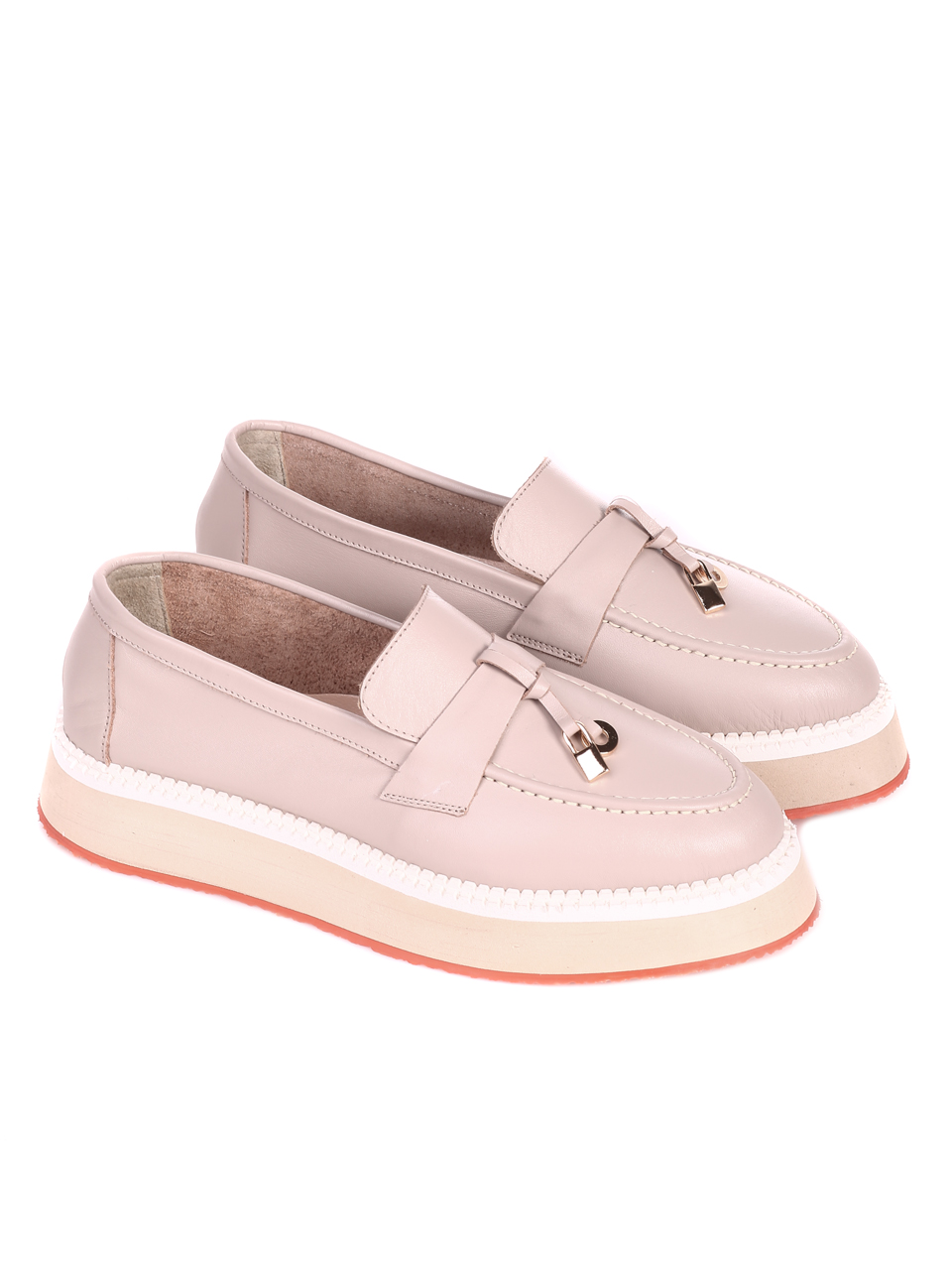 Ежедневни дамски обувки на платформа в бежово 3AT-22315 taupe