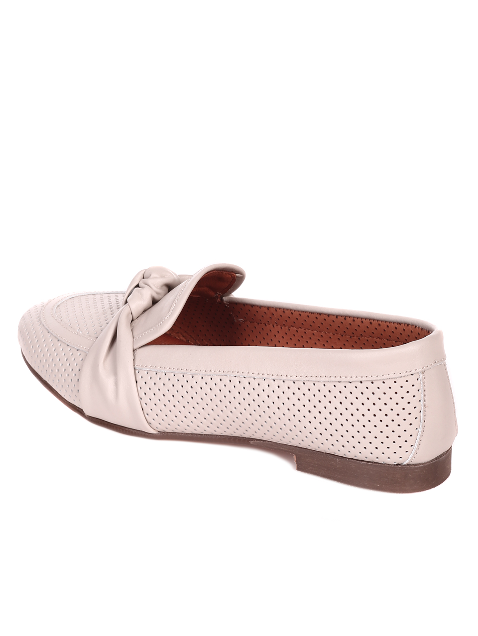 Ежедневни дамски обувки от естествена кожа в бежово 3AT-22298 beige