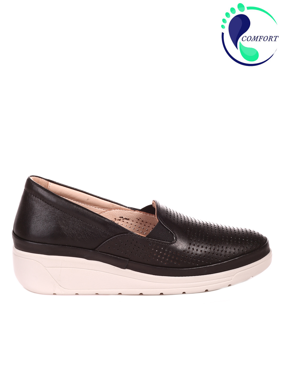 Ежедневни дамски обувки на платформа в черно 3AT-22299 black