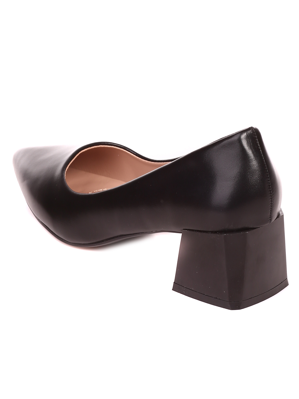 Елегантни дамски обувки на ток в черно 3R-22195 black