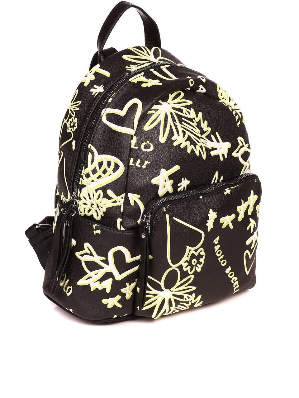 Eжедневна дамска чанта в черно и зелено 9Q-22099 black/green
