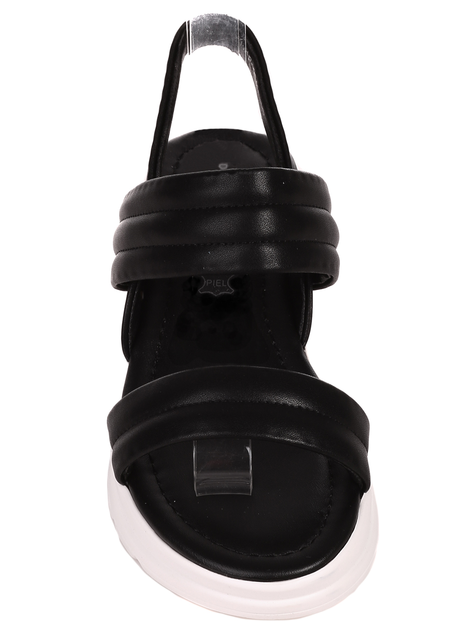 Ежедневни дамски сандали на платформа от естествена кожа 4AF-22186 black