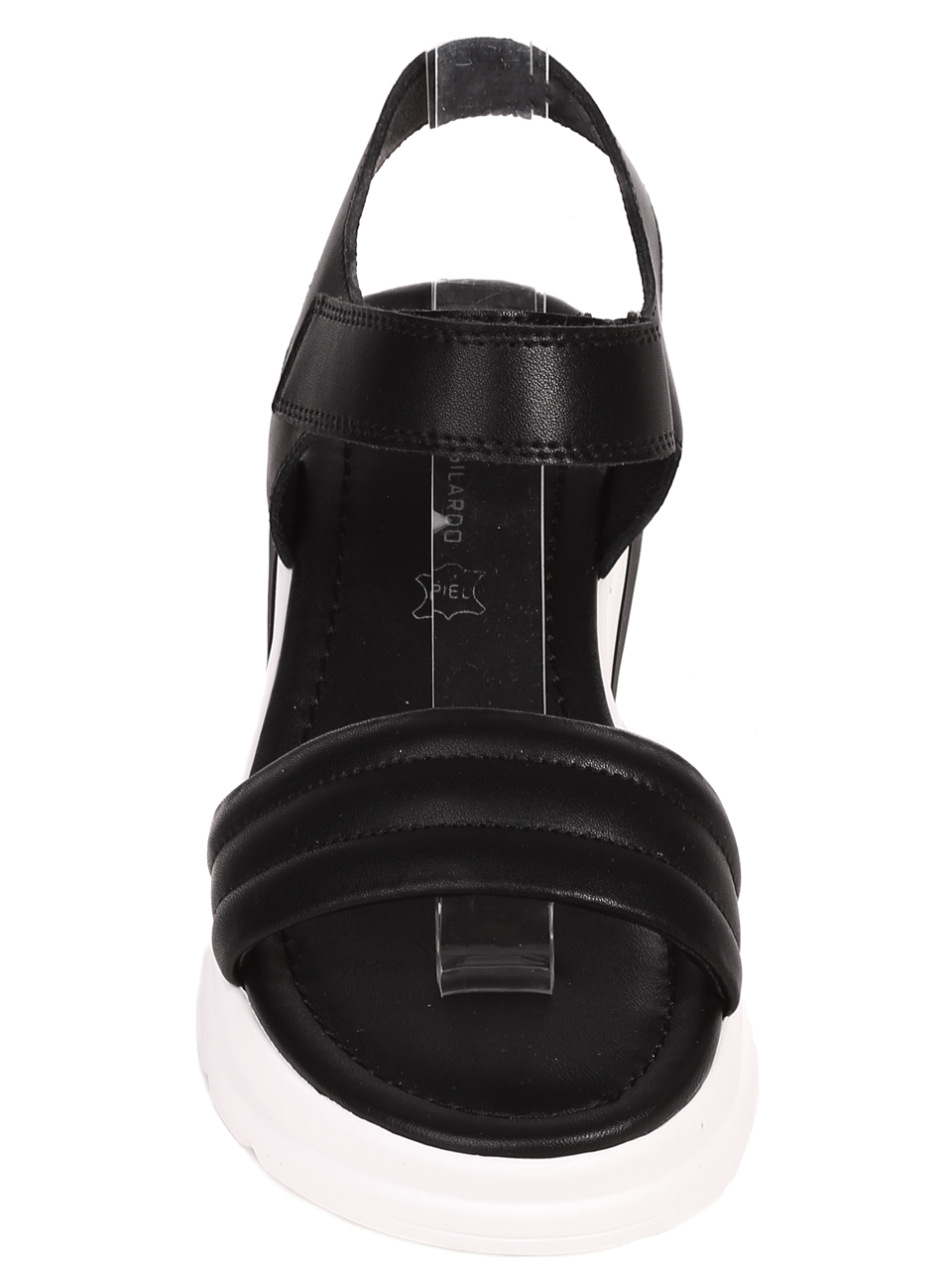 Ежедневни дамски сандали на платформа от естествена кожа 4AF-22187 black