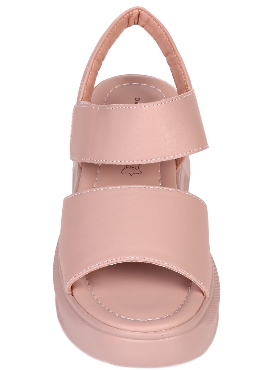 Ежедневни дамски сандали на платформа от естествена кожа 4AF-22188 pink
