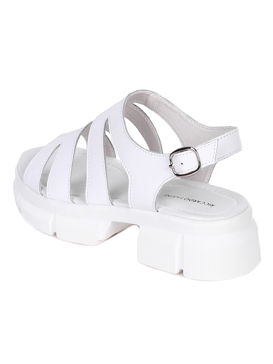 Ежедневни дамски сандали от естествена кожа 4AF-22150 white