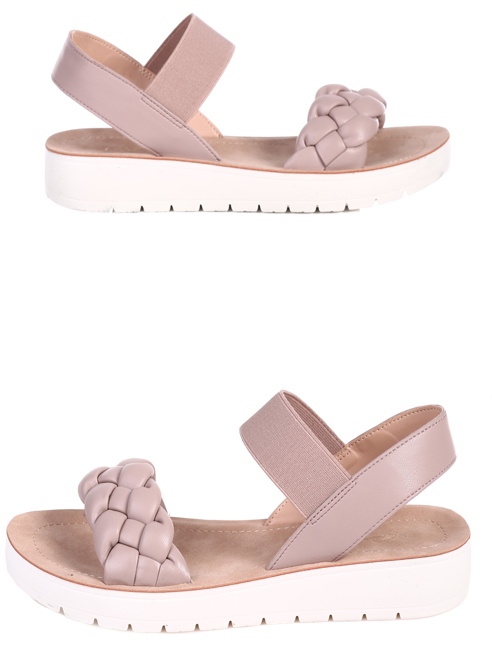 Ежедневни дамски сандали на платформа в розово 4F-22222 pink