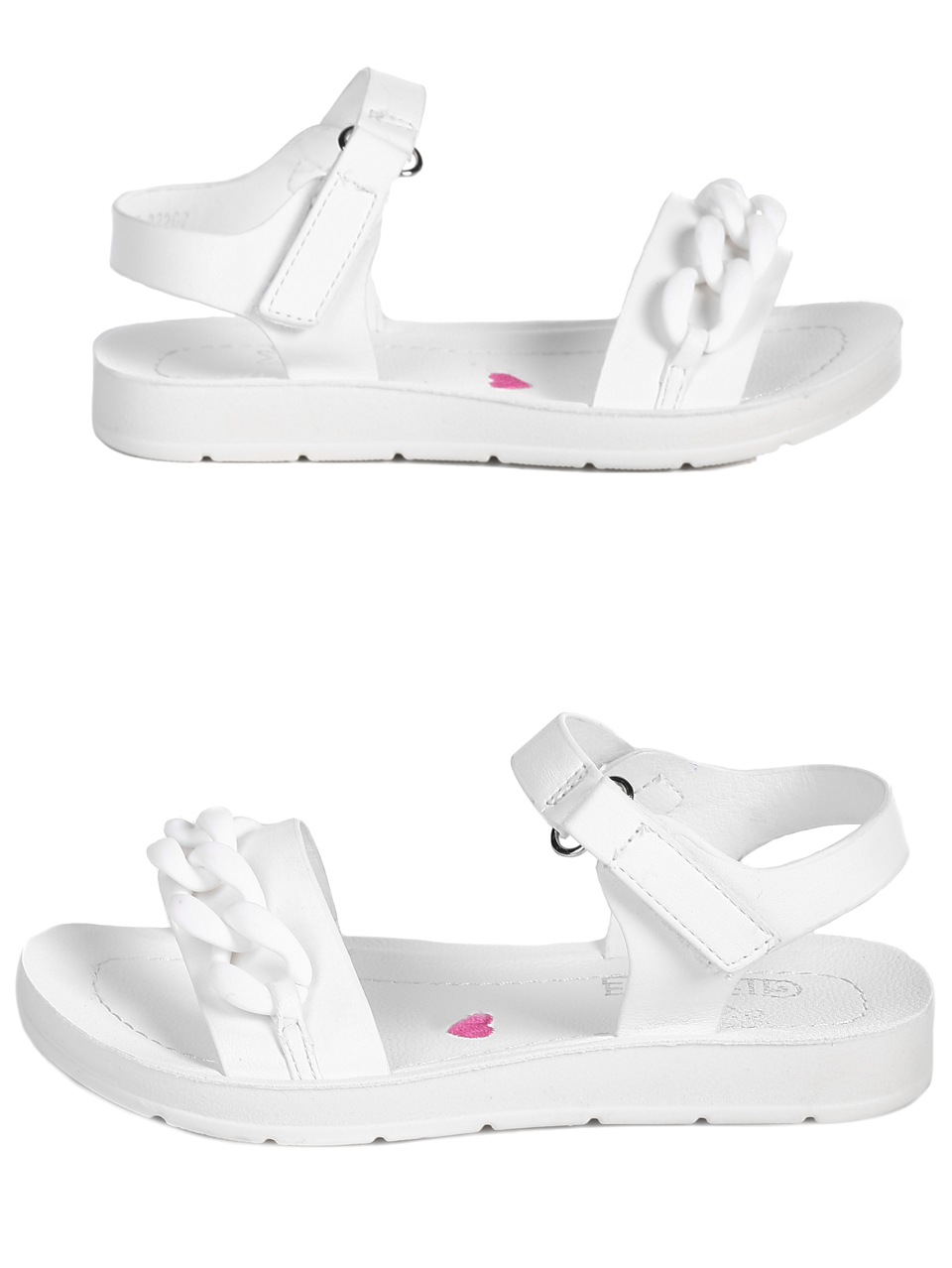 Ежедневни детски сандали в бяло 17F-22207 white