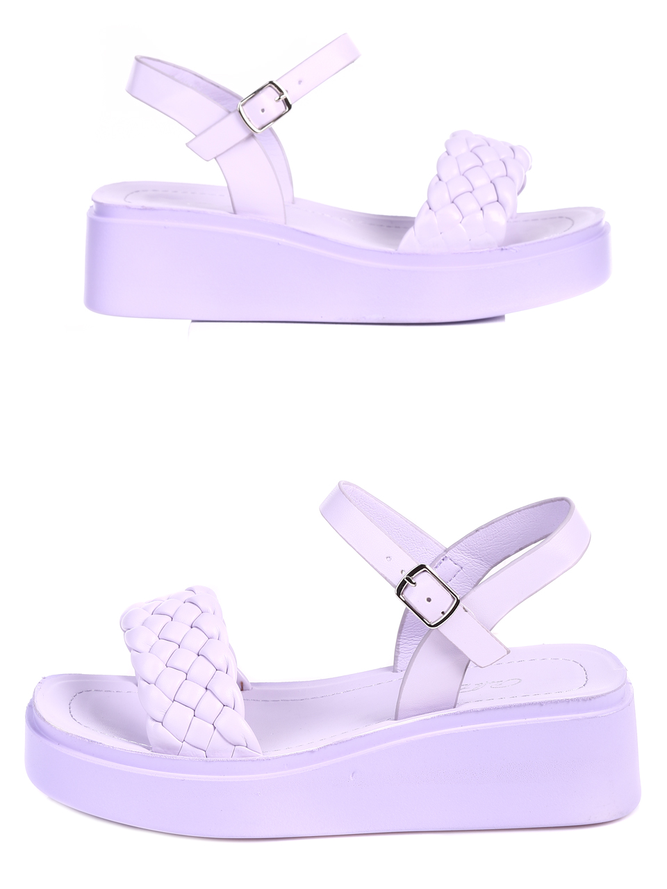 Ежедневни дамски сандали на платформа 4F-22212 purple