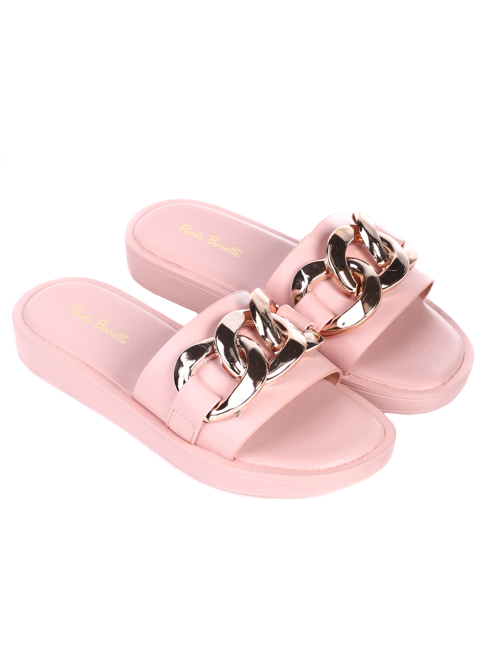 Ежедневни дамски комфортни чехли в розово 5C-22161 pink