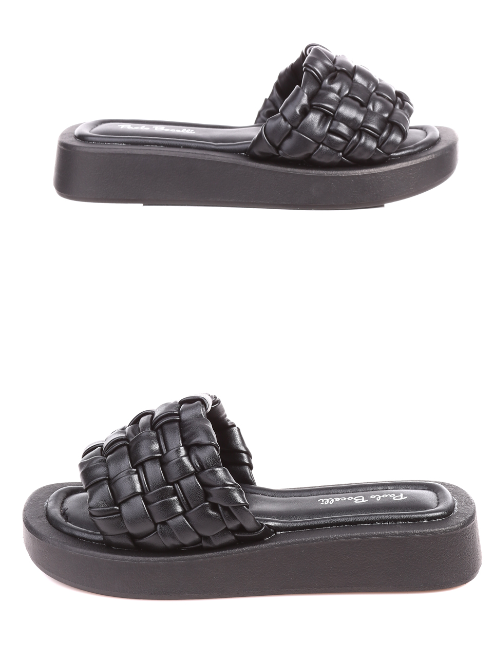Ежедневни дамски комфортни чехли в черно 5C-22162 black