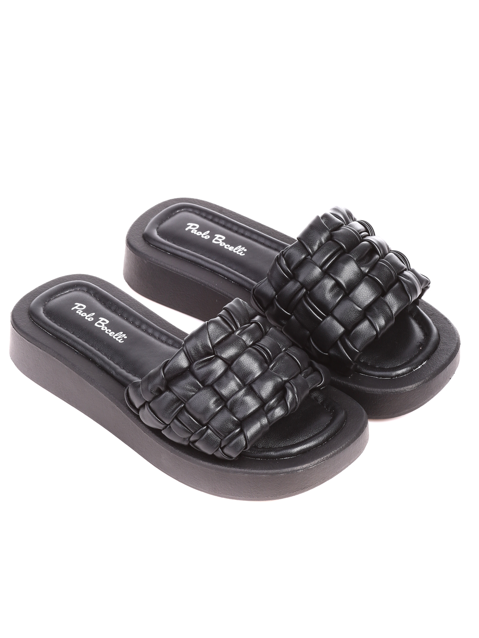 Ежедневни дамски комфортни чехли в черно 5C-22162 black