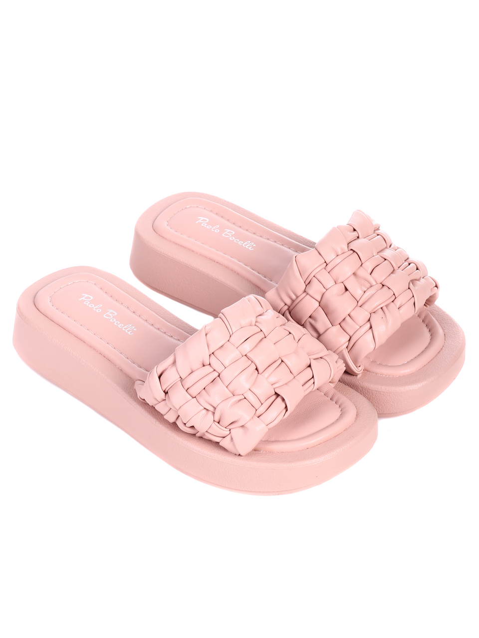 Ежедневни дамски комфортни чехли в розово 5C-22162 pink