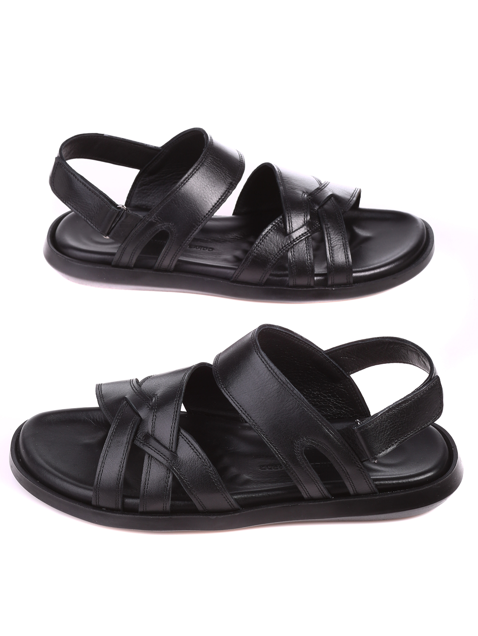 Ежедневни мъжки сандали от естествена кожа 8AT-22347 black