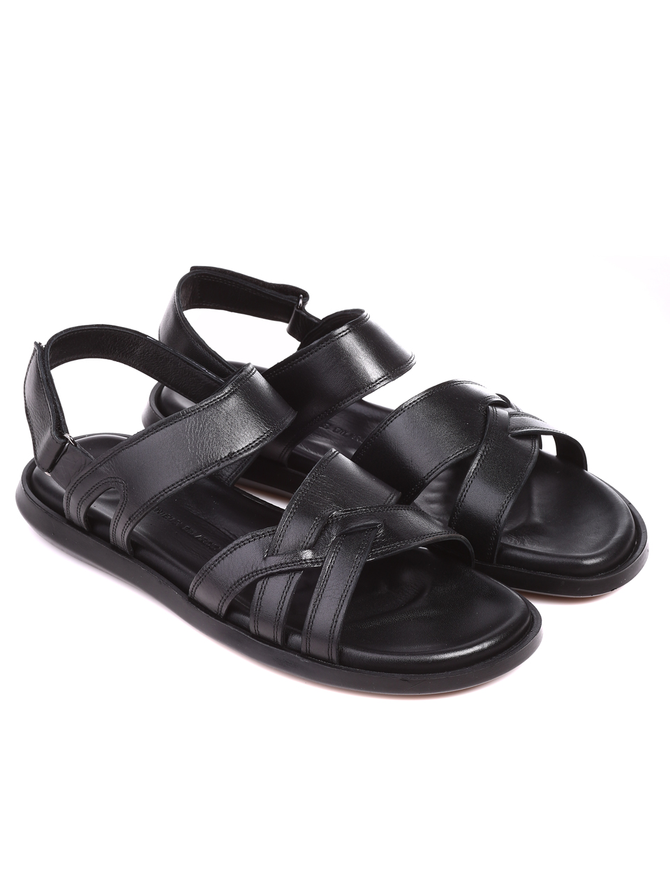 Ежедневни мъжки сандали от естествена кожа 8AT-22347 black