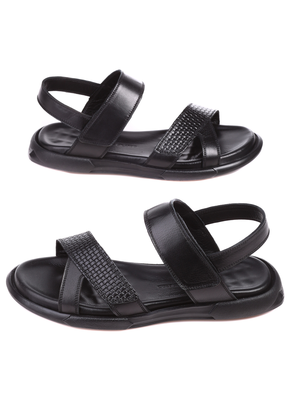 Ежедневни мъжки сандали от естествена кожа 8AT-22348 black
